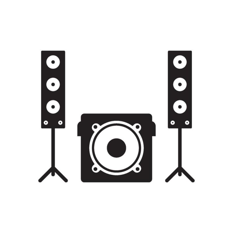 sound system icon vector